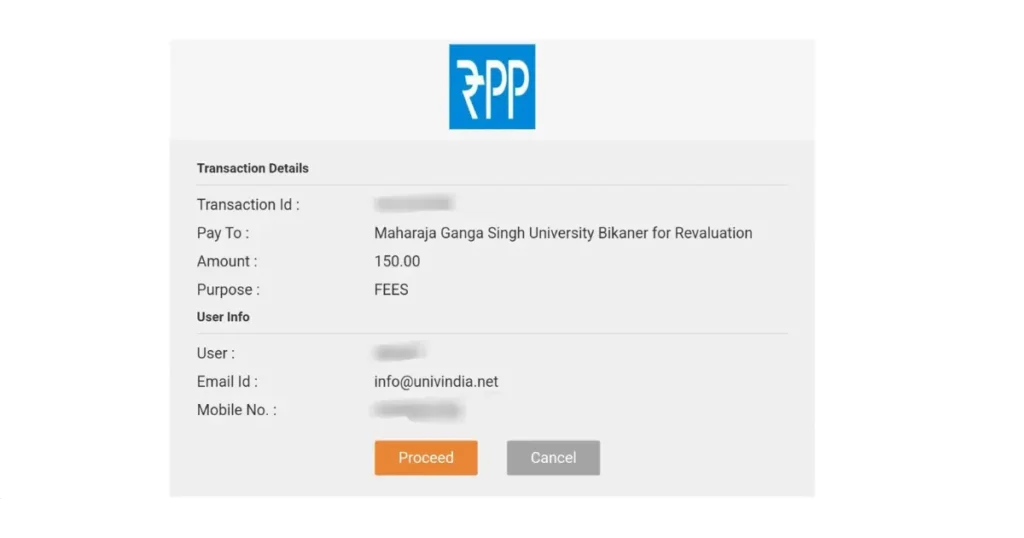 Univindia Revaluation form 2023